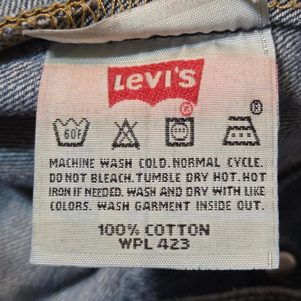VTG Levi's 501 Original Y2K Jeans Men 40x30 Blue Denim Button Fly Straight Leg